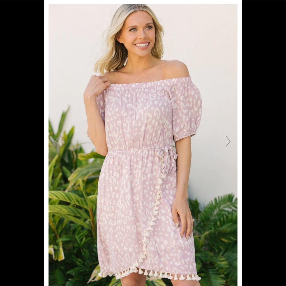Let You Go Mauve Pink Leopard Dress